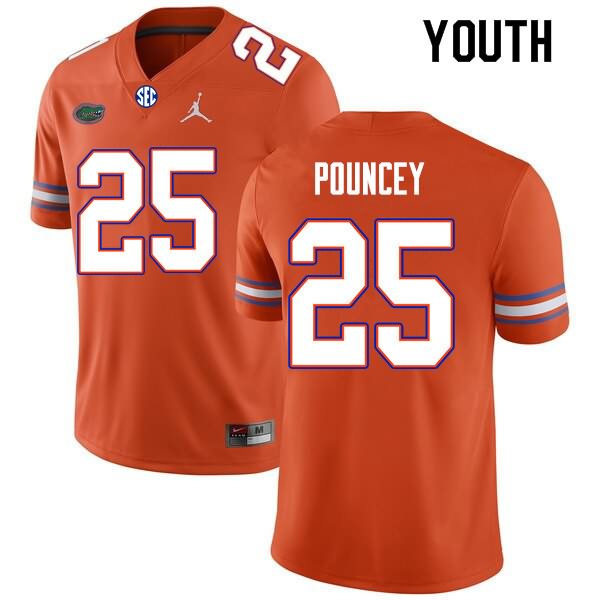 NCAA Florida Gators Ethan Pouncey Youth #25 Nike Orange Stitched Authentic College Football Jersey CSO6164DS